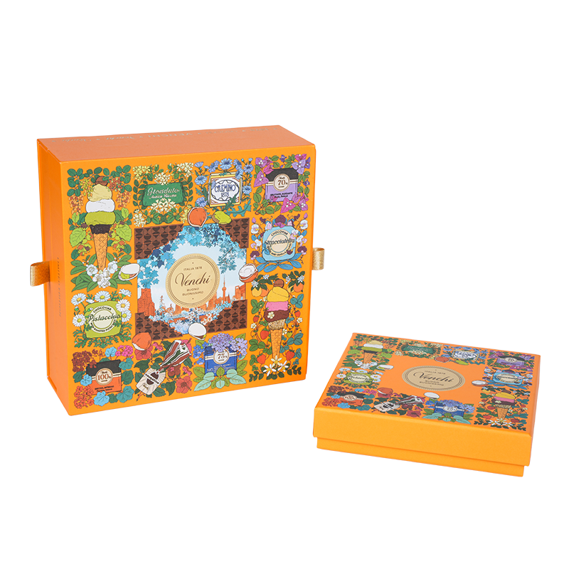 Cutie rigidă de ambalare pentru ciocolată cu două uși