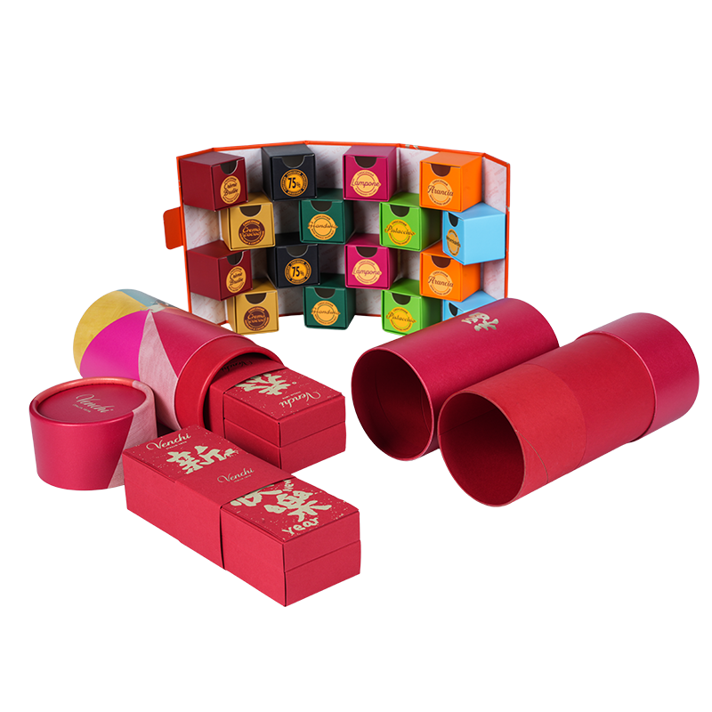 Capac de ridicare rigid (cer și pământ) cutie rotundă de ciocolată