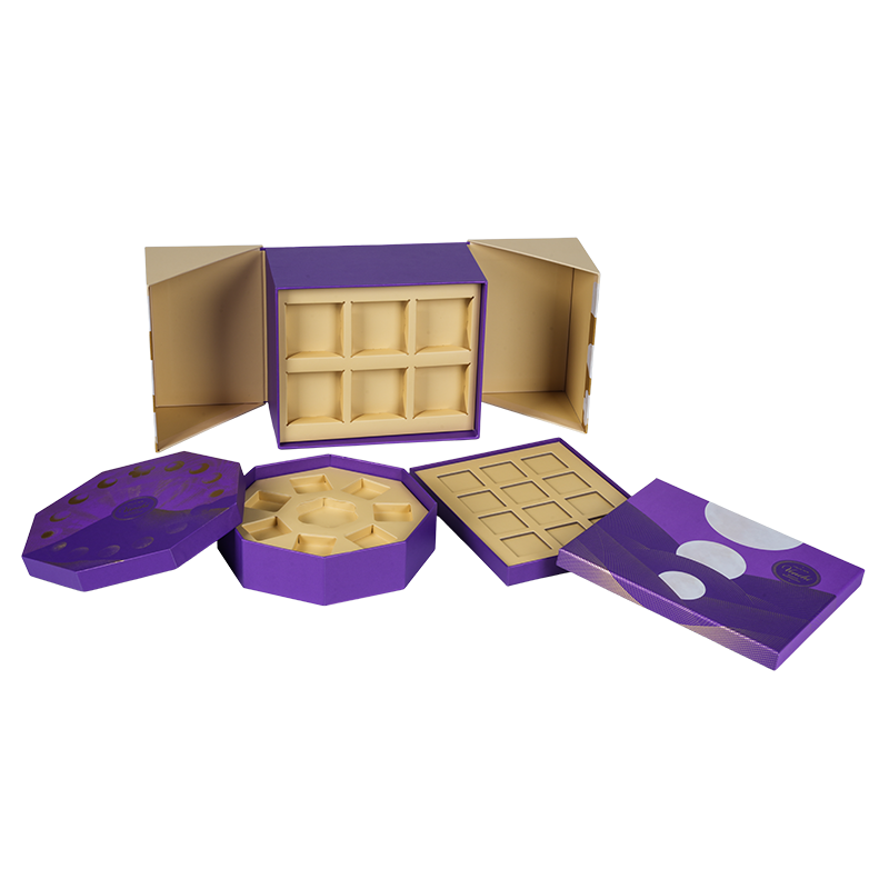 Cutie rigidă de ambalare pentru ciocolată cu două uși