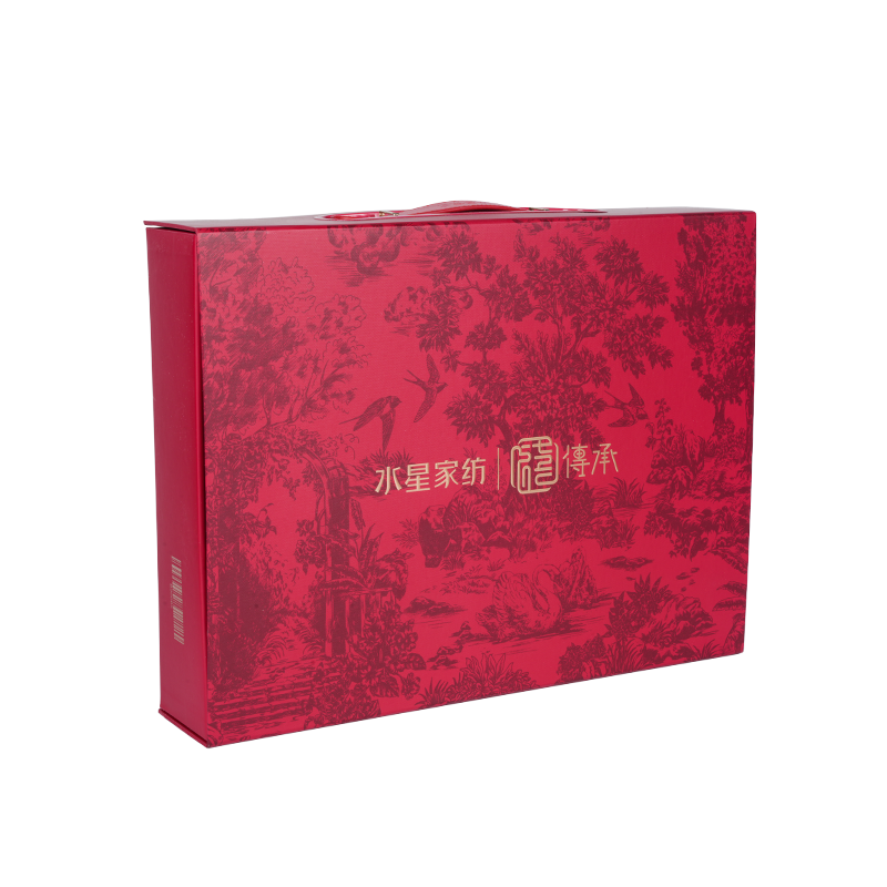 Cutii de hârtie laminată în formă de carte antifouling și rezistente la umiditate pentru ambalajele textile de casă