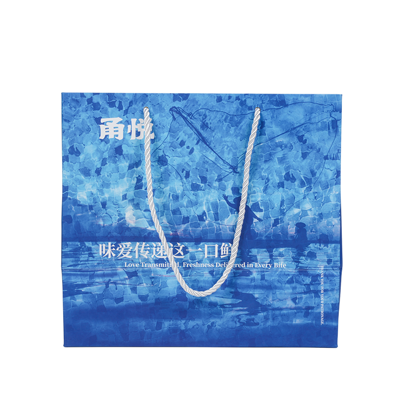 Geantă de mână din hârtie kraft de transport mediu-moale