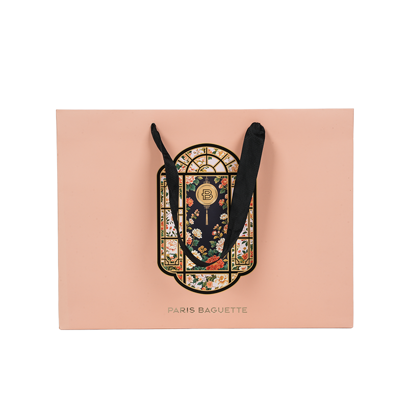 Geantă de transport pentru tort kraft/carton alb cu mâner rezistent la apă