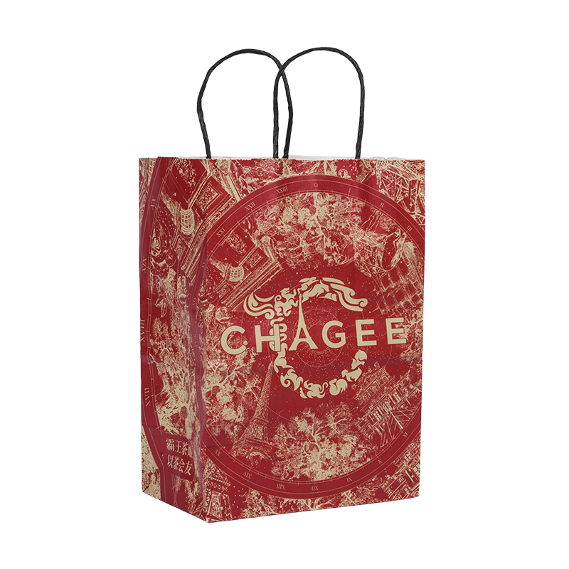 Pungă de hârtie din carton alb imprimat la cald pentru ambalarea parfumurilor