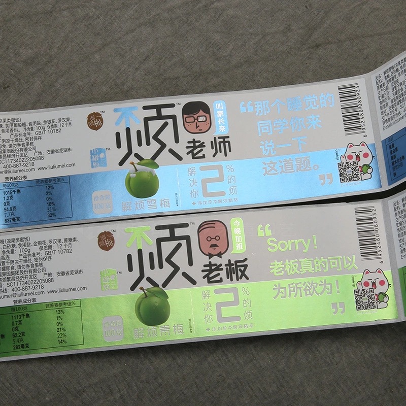 Etichetă adezivă din hârtie cretată